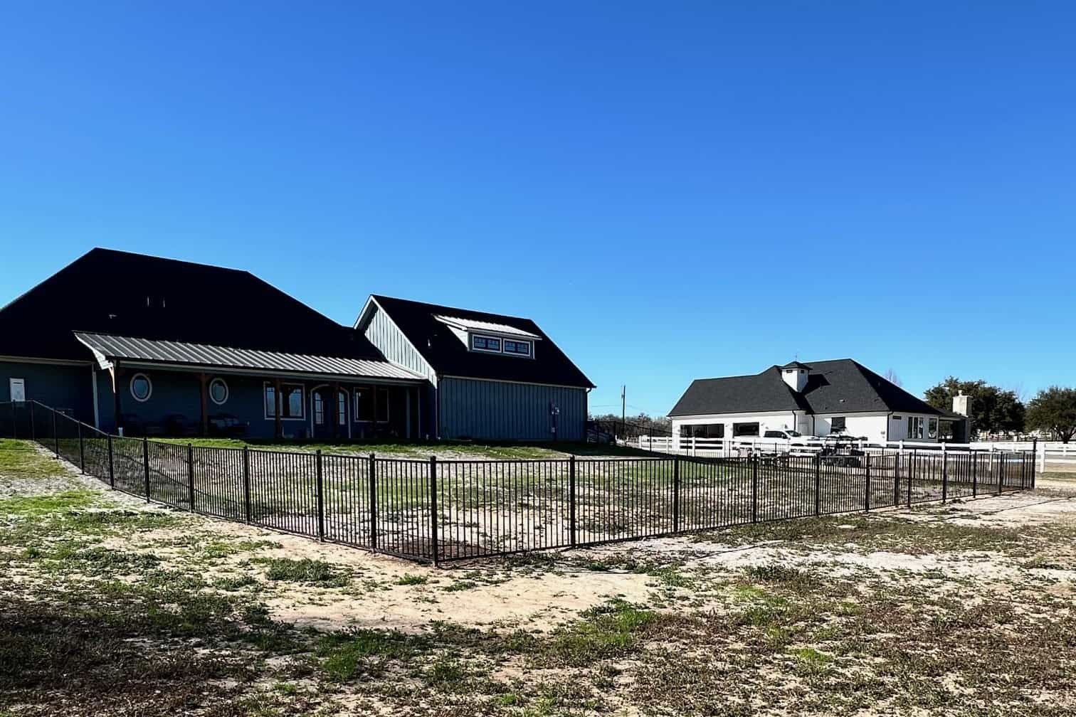 New construction ranch land fencing