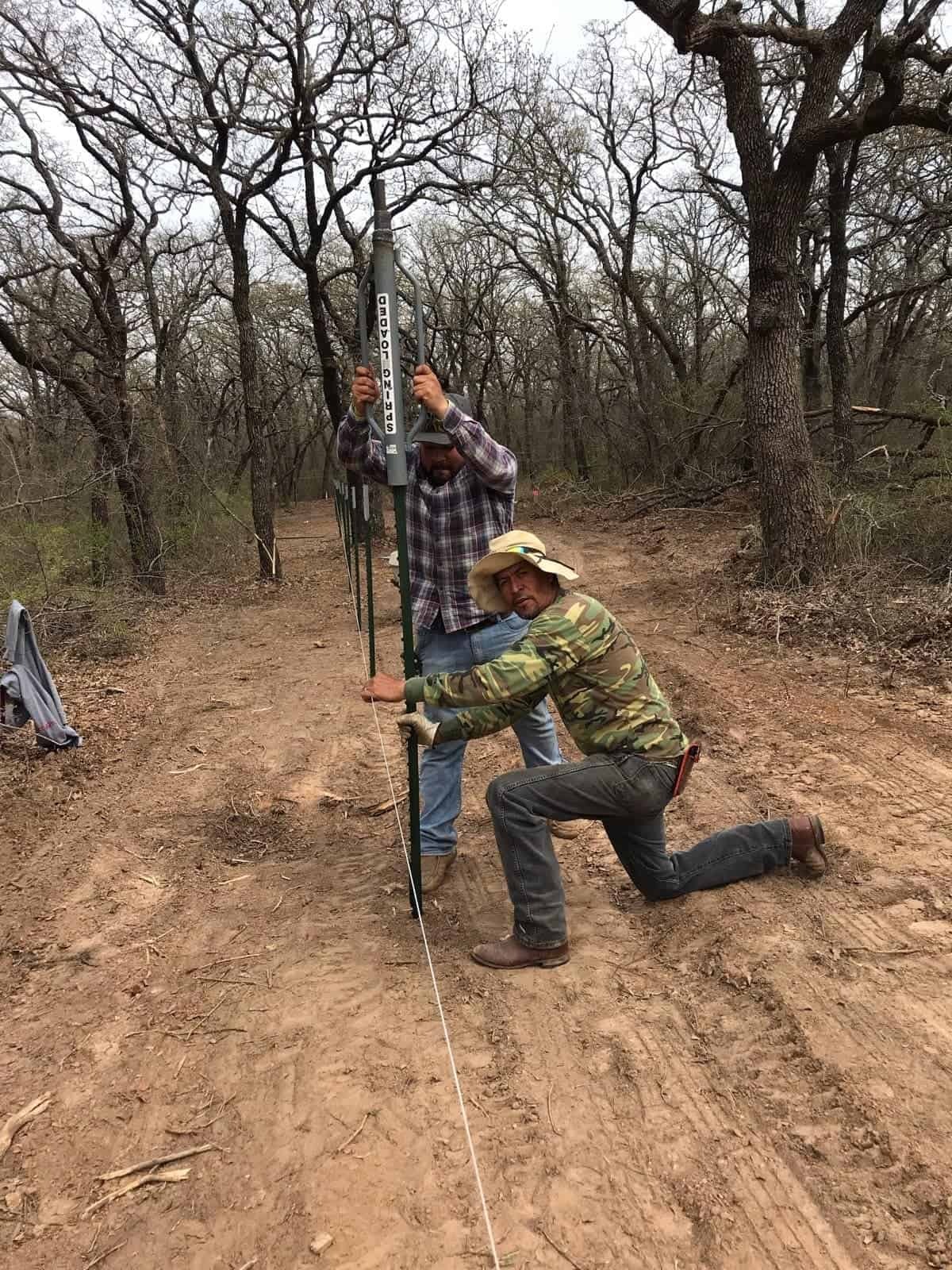 Fence crew on a jobsite