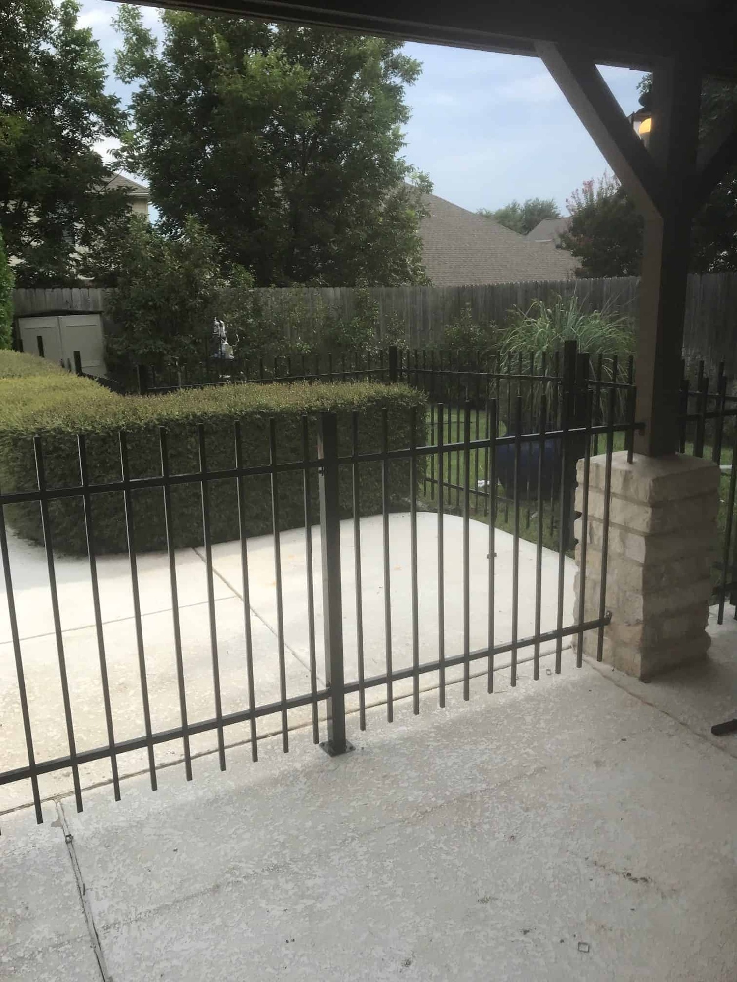 Wrought iron gate and fence